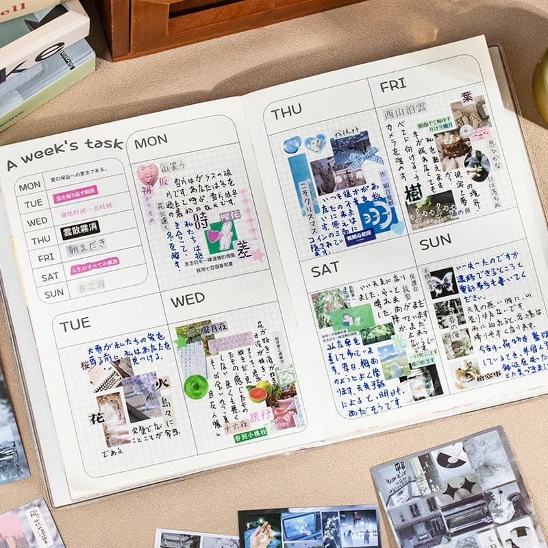 20 ورقة/حقيبة ملصقات على شكل قصاصات، ملصقات يدوية ودفاتر يوميات وزخارف لدفاتر القصاصات - 3