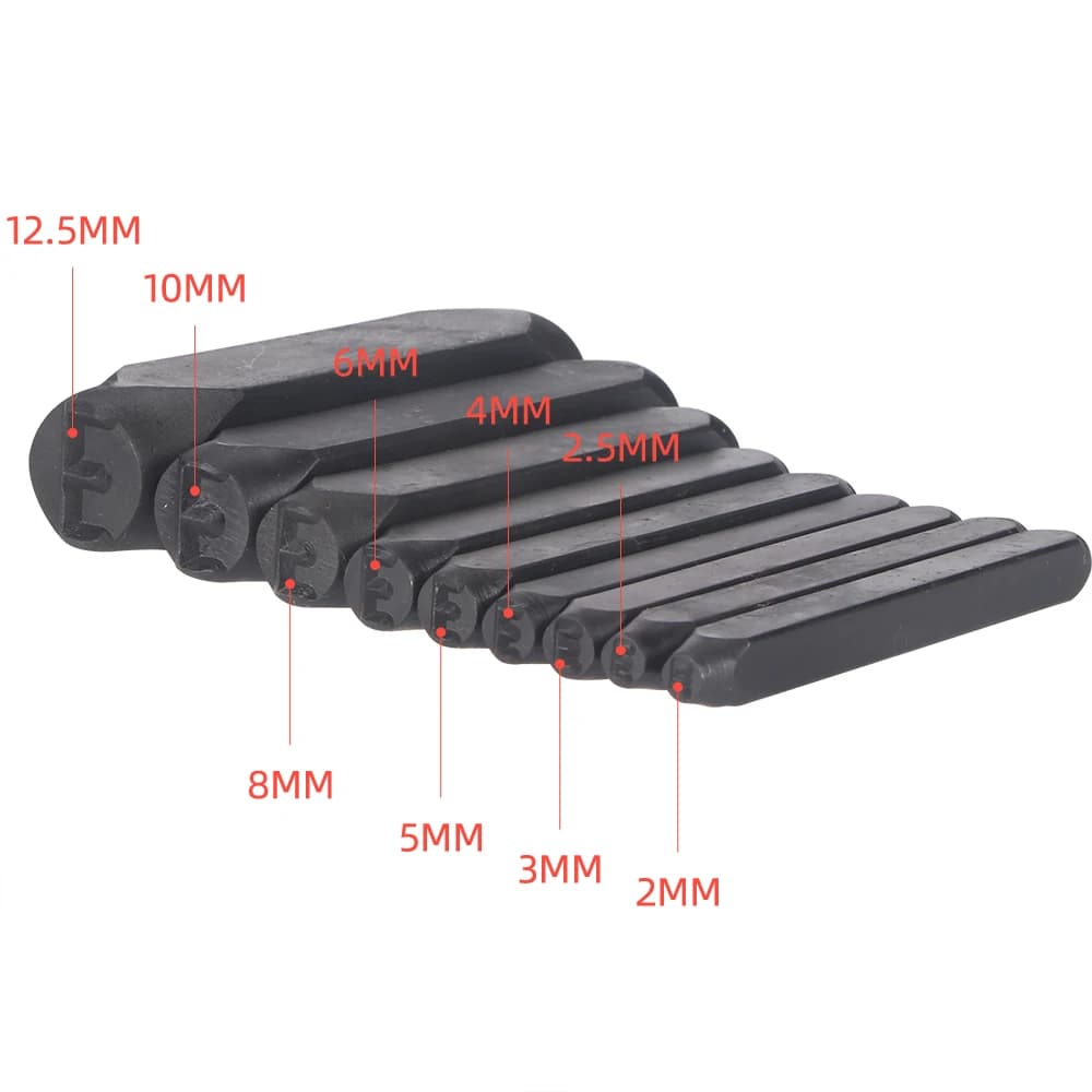 مجموعة ختم حروف رقمية من الفولاذ 36 قطعة شعار جلد معدن ثقب - صانعو مجوهرات متنوعون أدوات يدوية دقيقة عالية الجودة - 4