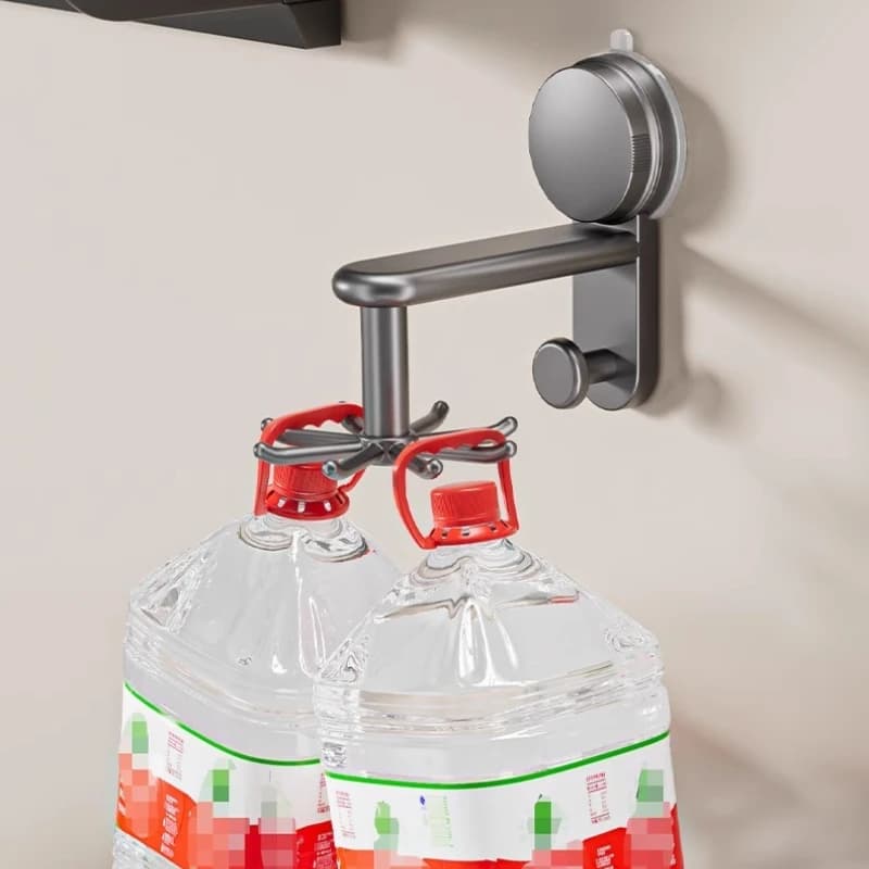 360 الدورية شفط كأس السنانير الحائط للمطبخ أواني المنظم ملعقة ملعقة حامل لا الحفر مكافحة قطرة الرف - 3