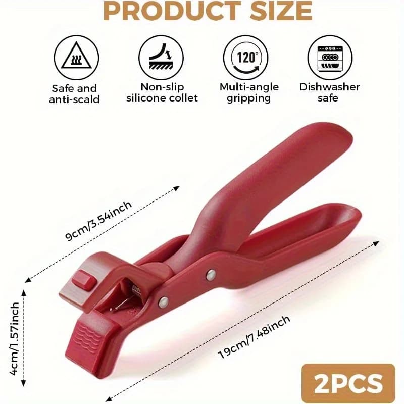 2/1 قطعة مقاطع مكافحة تحرق طبق ساخن لوحة القابض المطبخ عدم الانزلاق السلطانيات حامل مشابك ل مقالي الهواء المقلاة البواخر فرن - 6