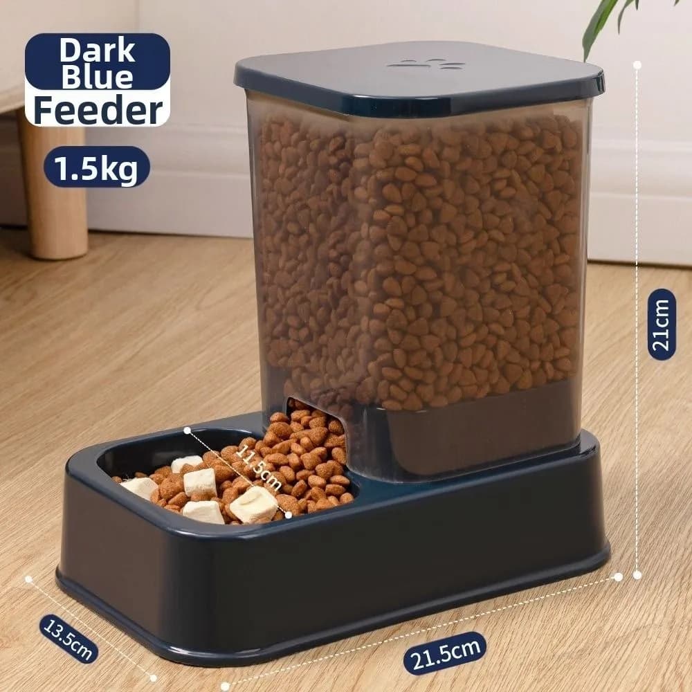1.2L/1.5L Pet Automatic Feeder Plastic Large Capacity Cat Dog Water Dispenser Feeder Set 3 Colors 2 Styles - 5