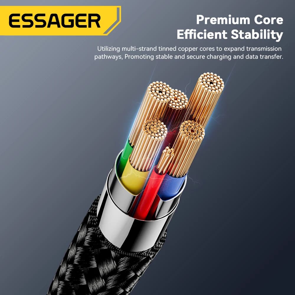 Essager 3A USB Type C Cable For Iphone 15 plus Huawei Mate60 P60 Fast Charging Wire USB-C Charger Data Cord For  Xiaomi  Samsung - 5