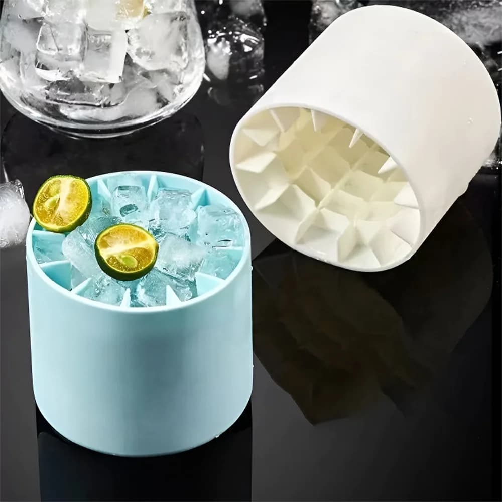 Household Cylinder Ice Cube Mold Whiskey Ice Cube Light Bulbs Ice Mold Food Grade Silicone Ice Cube Ball Maker Mould Bar Tools - 6