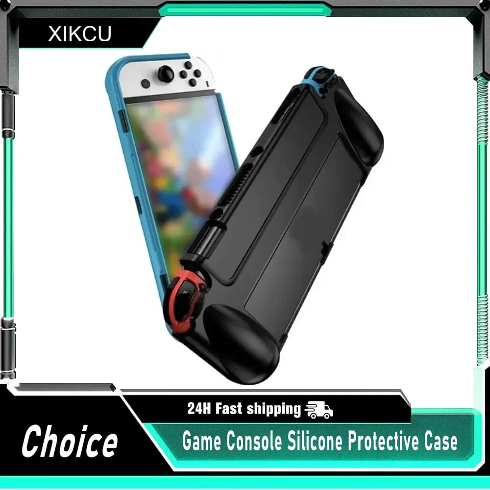 غطاء حماية سيليكون ناعم لجهاز Switch OLED، غطاء واقي لإكسسوارات جهاز الألعاب