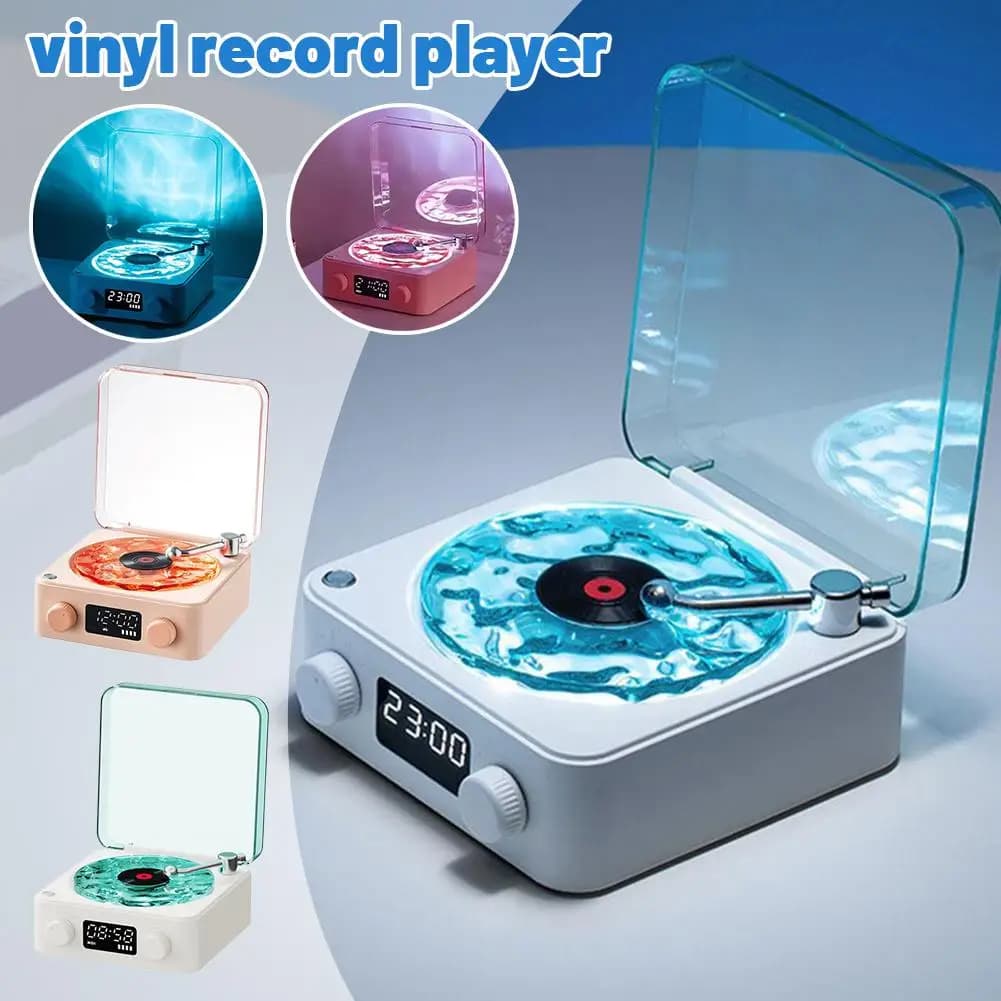 سماعة بلوتوث صغيرة ريترو لإلغاء الضوضاء، محمولة، مساعدة على النوم، مع إضاءة RGB