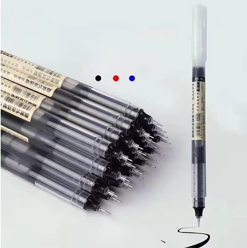 High Quality 0.5mm Quick Drying Fine Point Liquid Ink Pens Smooth Writing Comfortable Grip Non-Smudge for Office School Supplies - 4