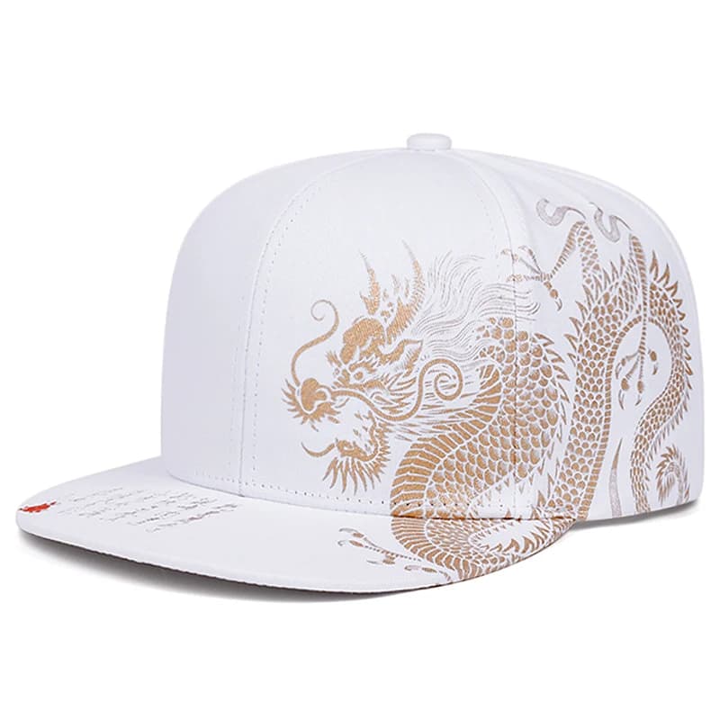 2025 Creative Personalized New Baseball Hat Dragon Printing Skateboard Hat Street Decoration Hip Hop Hat Sunshade Flat Edge Hat - 3