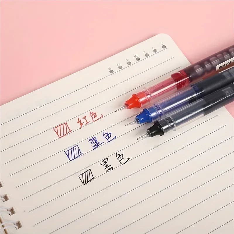 10Pcs/set Supplies Writing Pens Liquid Pen Ballpoint Kawaii Straight High Quality Needle Type Gel  Stationery School Office - 2