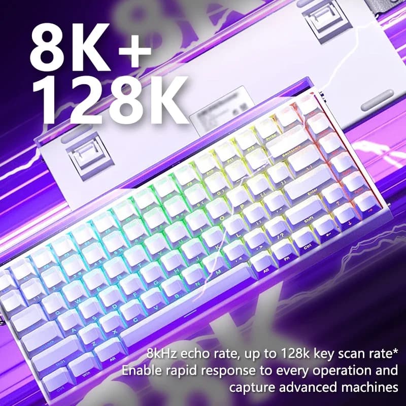 AULA HERO84 HE Wired Mechanical Keyboard RGB Music Rhythm 8K Return Rate Keyboard Magnetic Switch Computer Accessorie for Gamer - 2