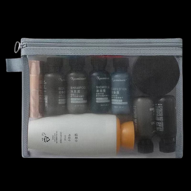 Women Mesh Cosmetic Bag Travel Storage Makeup Bag Organizer Female Make Up Pouch Zipper Clear Small Large Toiletry Beauty Case - 3