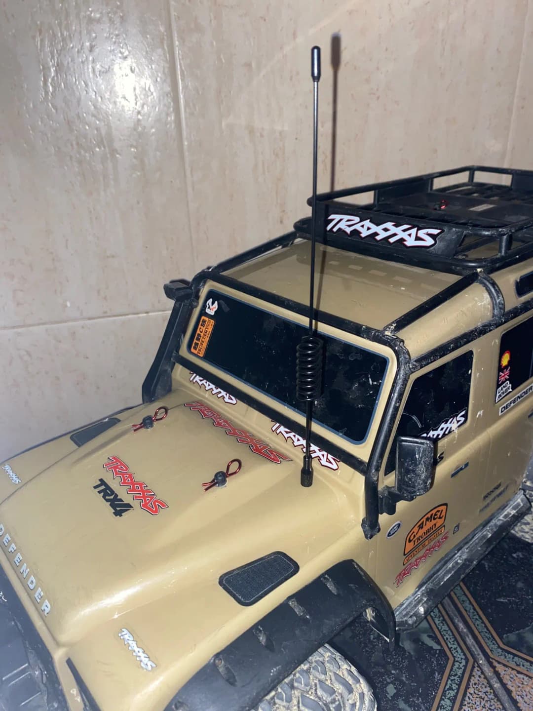 1 قطعة هوائي زينة معدني 122مم-290مم لسيارات التحكم عن بعد 1/10 1/18 1/24 Traxxas TRX4 Defender TRX4-M Bronco AXIAL SCX24 - 5