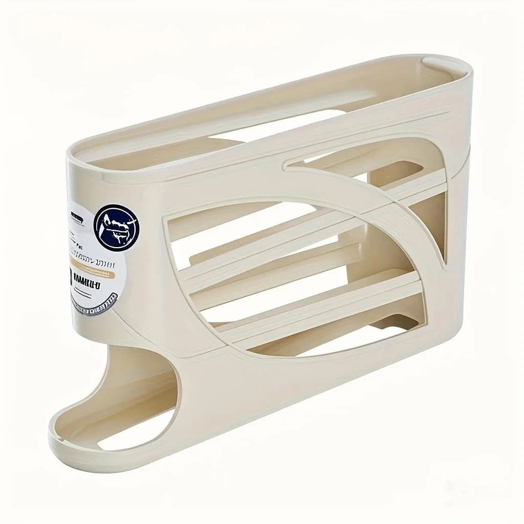 حاوية تخزين البيض المتدحرج من 3 طبقات للثلاجة تحمل 24 بيضة منظم رف سعة كبيرة صندوق تخزين المطبخ والثلاجة - 6