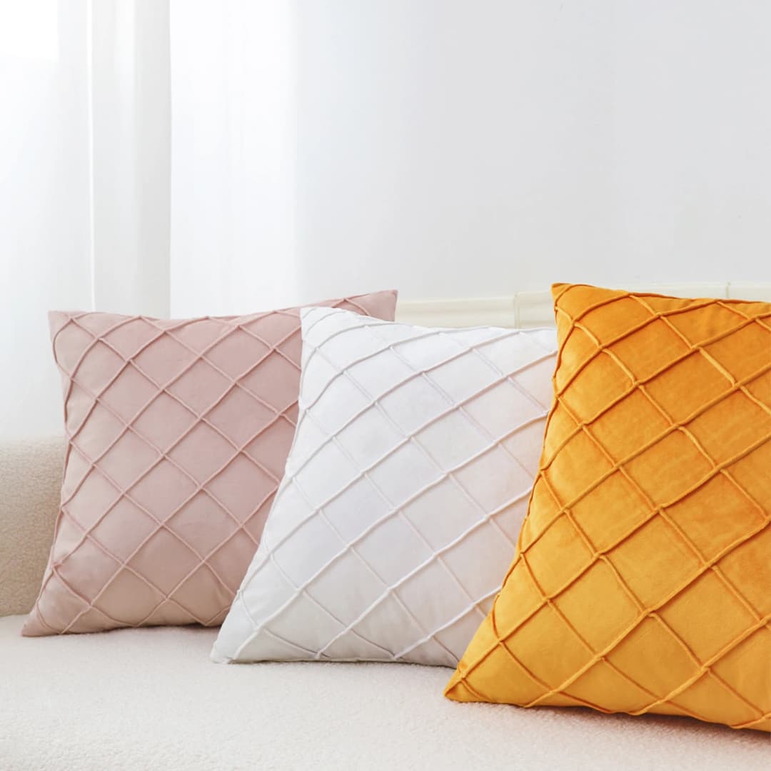 Geometric Cushion Cover Velvet Pillow  Living Room Decoration Pillows for Sofa Home Decor Polyester Blend 45x45cm Pillowcase - 2