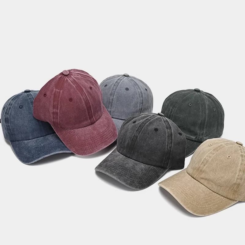 Sunscreen Water Washed MEN'S Baseball Cap with a Small Face, Retro Distressed and Versatile Trendy Duck Tongue Hat, MEN'S Big He - 2