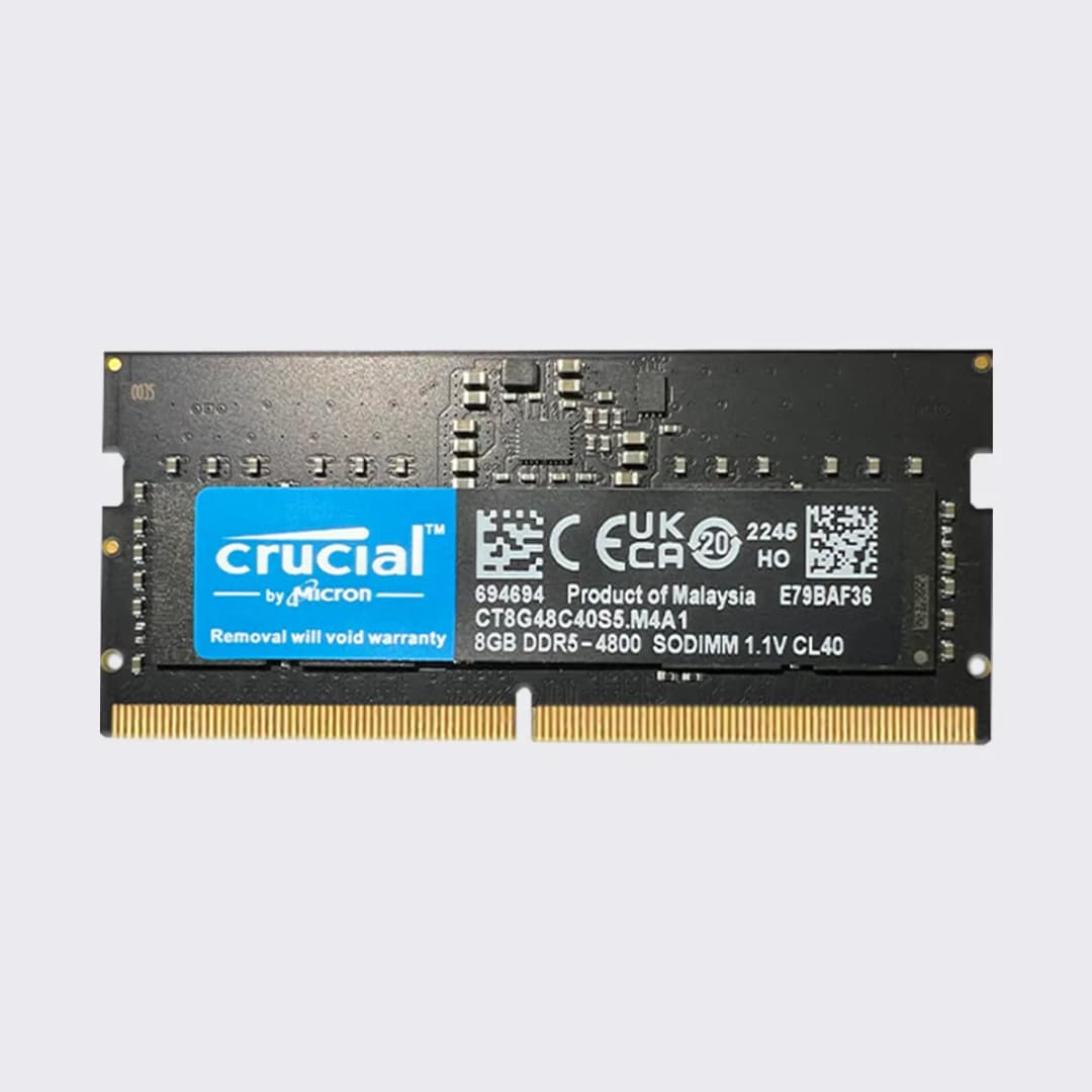 ذاكرة رام للابتوب Crucial DDR5 بسعات 8 جيجا بايت و16 جيجا بايت و32 جيجا بايت، بسرعات 4800 و5600، متوافقة مع PC5 38400 و44800 - 3