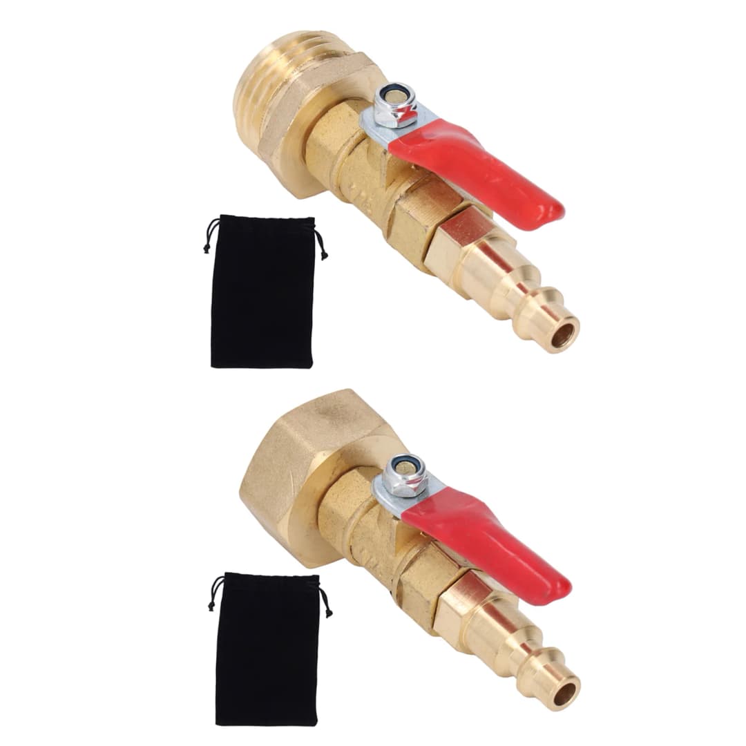 Winterize Blowout Fitting Winterizing Quick Adapter 1/4in Male Quick Connector Antiaging 3/4in Male GHT Thread for RV Yachts - 6