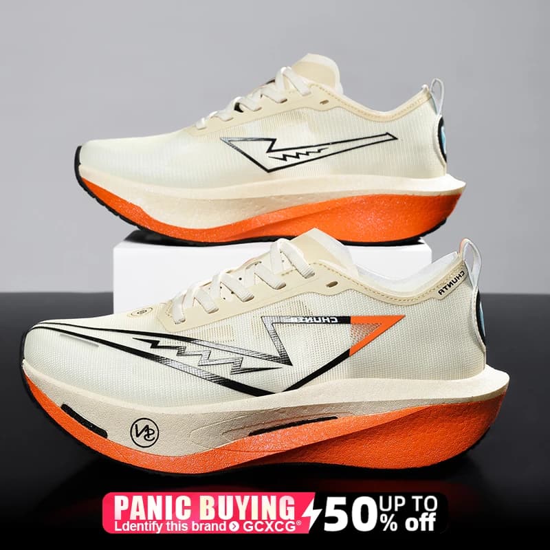 أحذية جري بلوح كربوني للماراثون، خفيفة الوزن وقابلة للتنفس للرجال، مريحة وغير زلقة للنساء - 2