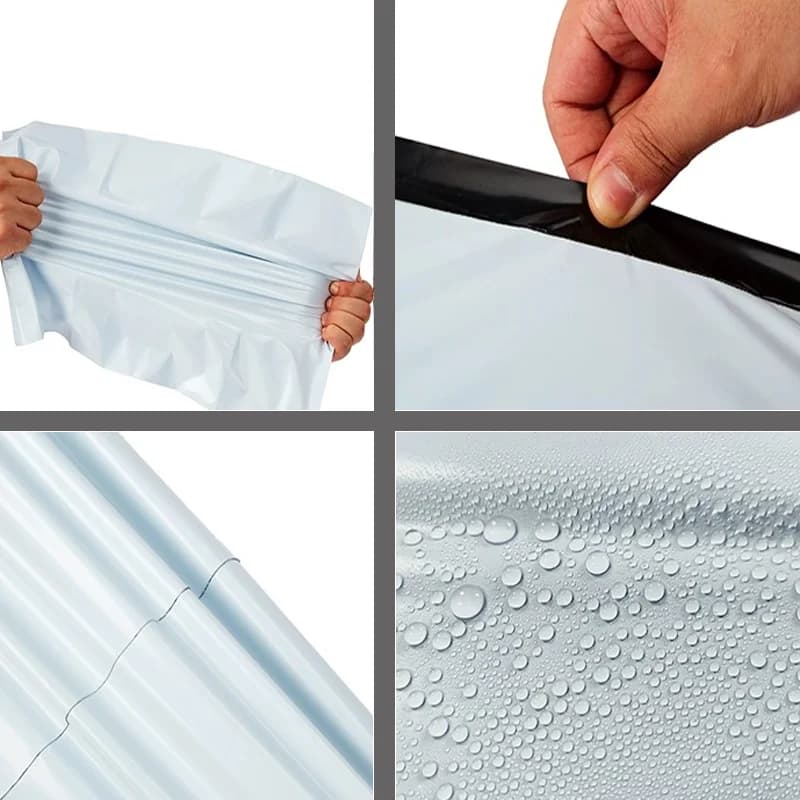 50pcs Logistics Shipping Bags Opaque PE Plastic Express Envelope Storage White Color Mailing Bags Self Adhesive Seal Courier Bag - 2