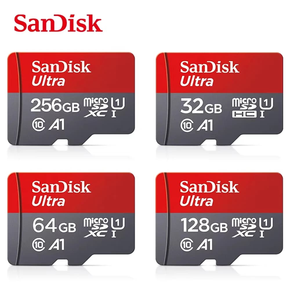 Sandisk Ultra Micro SD 128GB 32GB U1 A1 Class 10 64GB 256GB Micro SD Card SD/TF Flash Card Memory Card 512G microSD For Phone PC