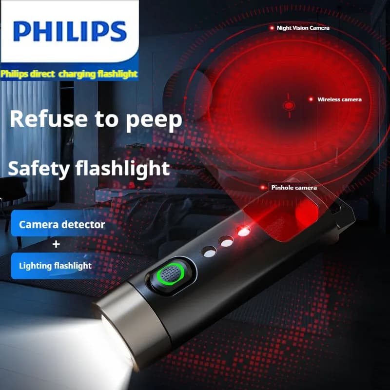 فيليبس 1121p مصباح يدوي LED مع كاشف الكاميرا مصابيح جيب صغيرة EDC نوع C USB قابل لإعادة الشحن مصباح جيب محمول للمنزل - 2