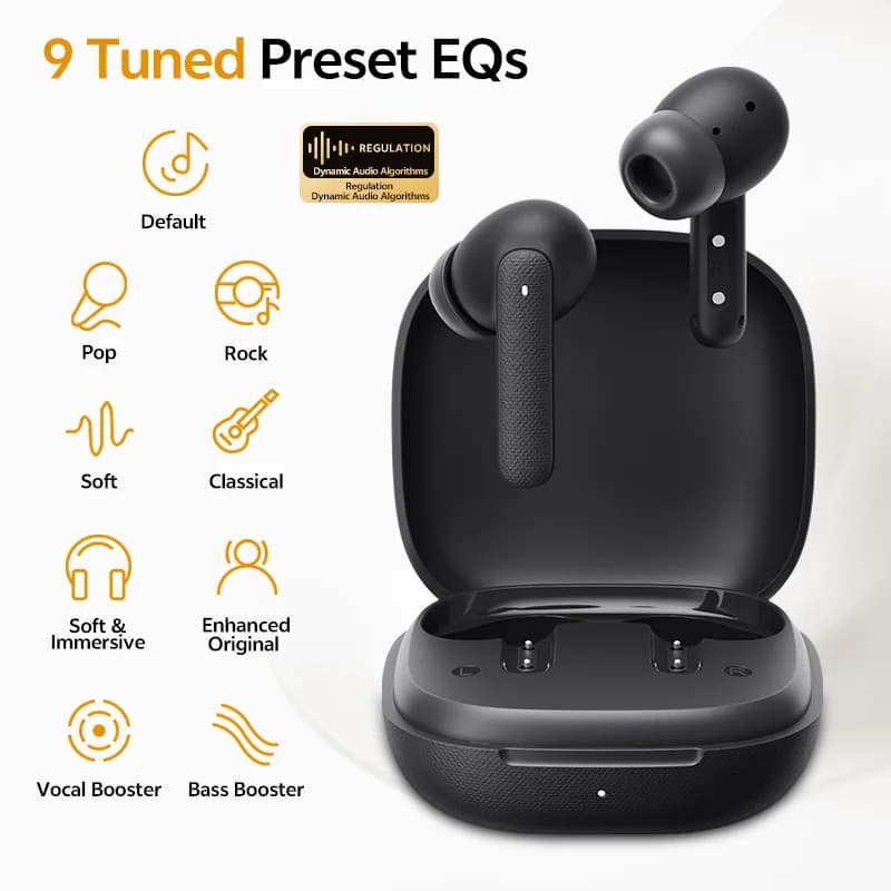 QCY Buds TWS Bluetooth 5.3 Wireless Earphones 10mm Dynamic Driver AI Wind Noise Reduction Earbud 0.68S Low Latency 35H Headphone - 5