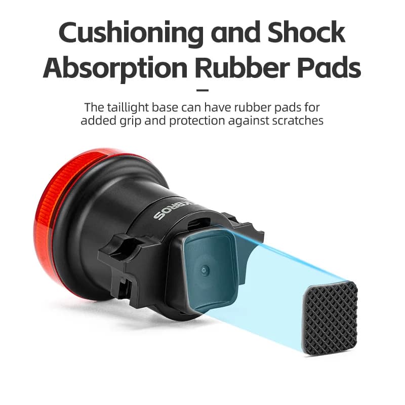 ROCKBROS إضاءة ذكية لذيل الدراجة إضاءة خلفية للدراجة مقاومة للماء IPX6 إضاءة دراجة للقيادة الليلية مع منفذ Type C قابل لإعادة الشحن - 4