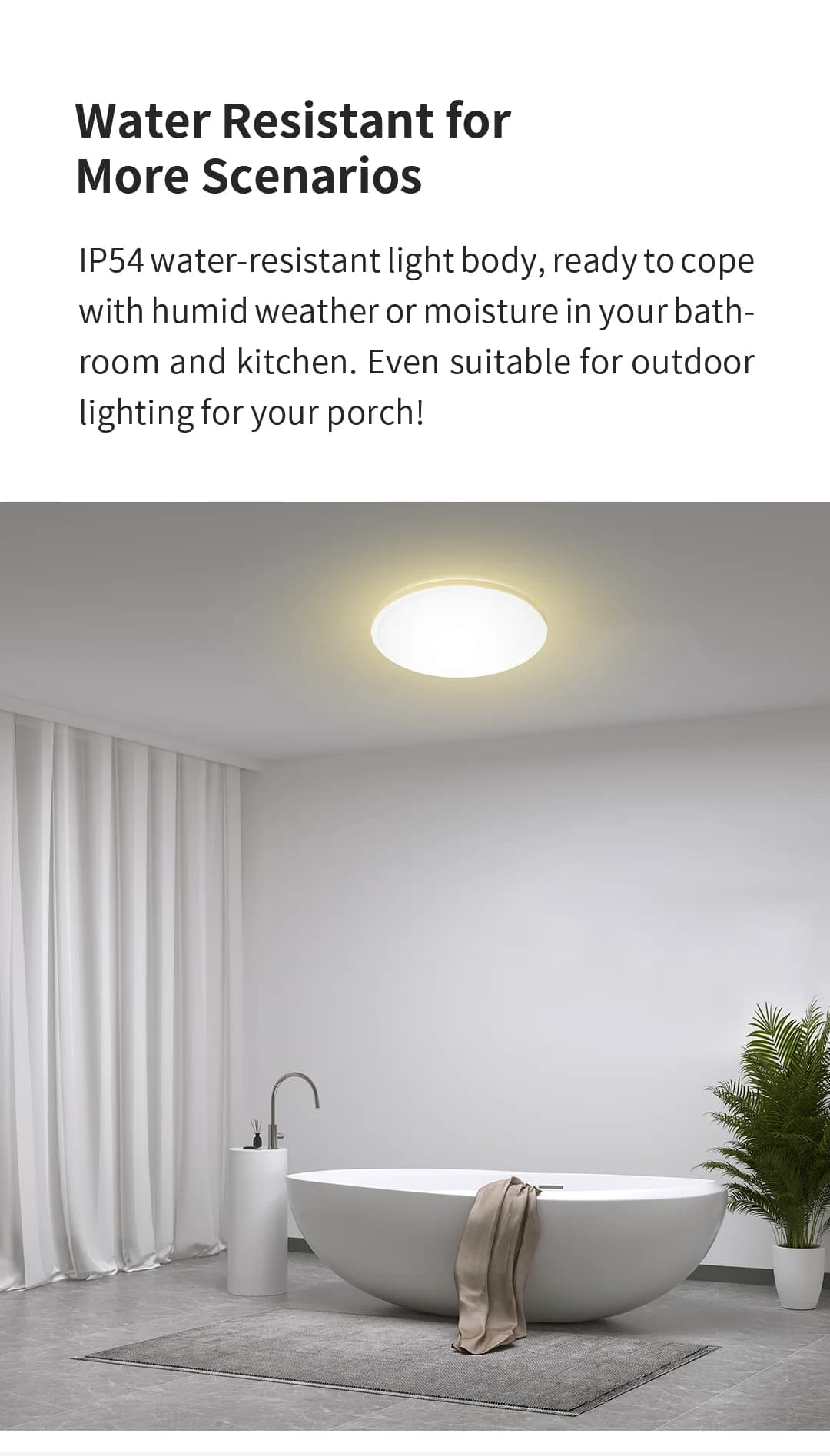 مصباح سقف ييليت الذكي LED RGB فائق النحافة إضاءة محيطة تحكم صوتي واي فاي 6500K متوافق مع هوم كيت منزل مي جوجل - 3