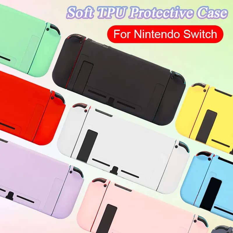 غطاء حماية ناعم من TPU لجهاز Nintendo Switch، غلاف تحكم NS JoyCon بألوان حلوى عصرية، إكسسوارات وقائية