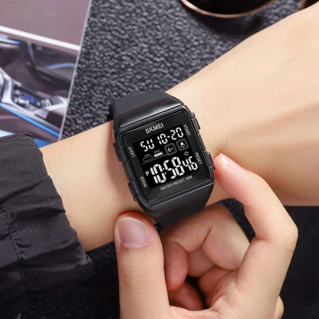 ساعة رقمية عسكرية للرجال من SKMEI 1960، تقويم، عد تنازلي، مقاومة للماء، ساعة يد رجالي مقاومة للصدمات، ريلوج هومبر - 3