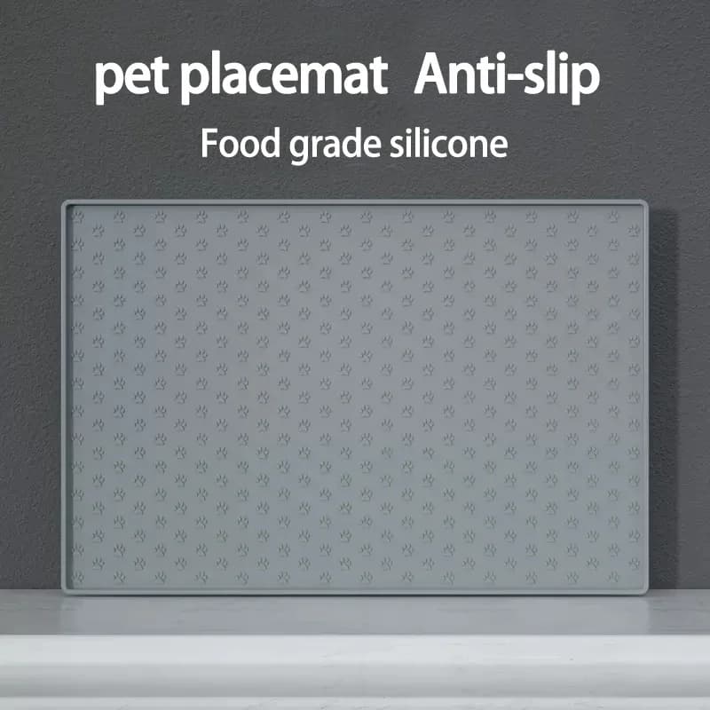Pet Placemat Cat Dog Drinking Feeding Placemat Feeder Mats Cat Feed Mat Dog Food bowl Mat Silicone Waterproof Pet Bowl Pad - 3
