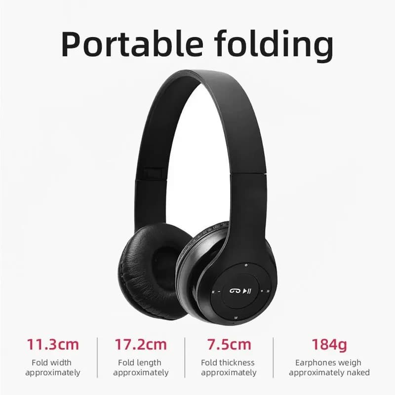 Handsfree Wireless Headphones Noise Canceling Headphone Earphone P47 headset Bluetooth HeadPhone for iPhone Huawei Samsung Redmi - 4