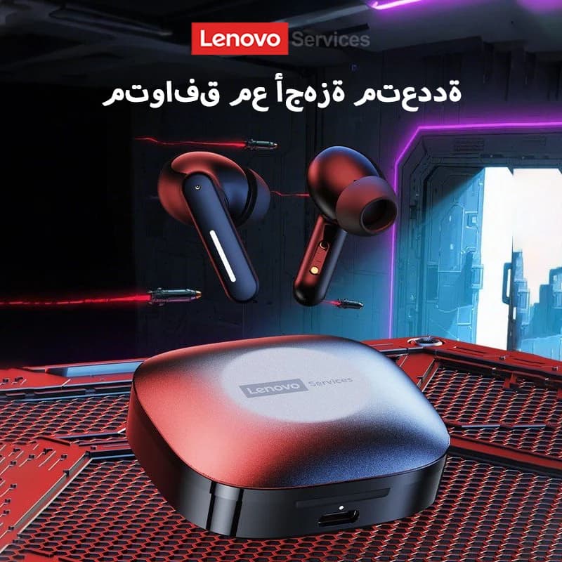 سماعات أذن لينوفو LE209 جديدة لاسلكية بلوتوث 6.0، إلغاء الضوضاء، سماعات رأس رياضية، عمر بطارية 30 ساعة، مع ميكروفون - 5