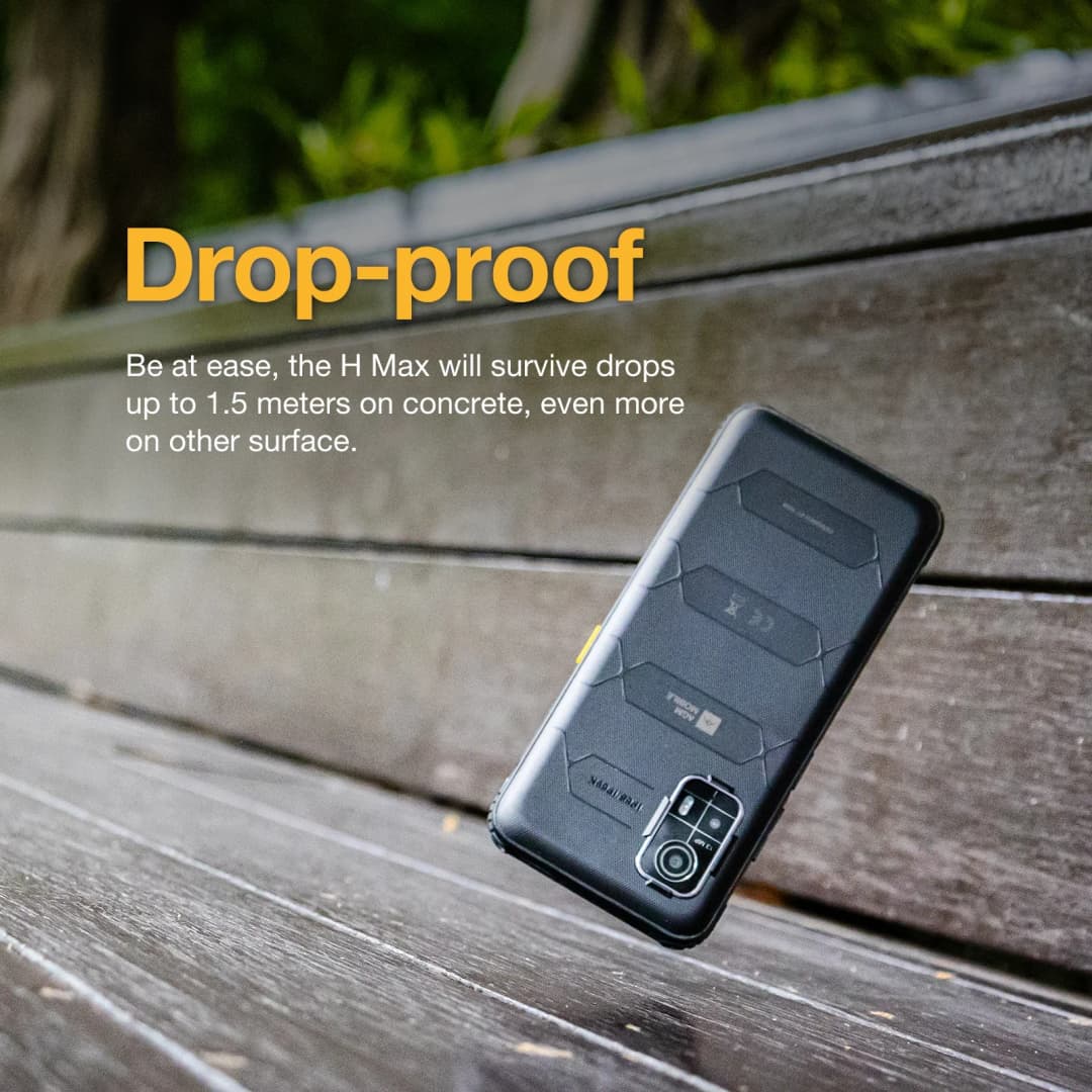 AGM H MAX Rugged Smartphone 8+256GB 10000mAh Battery  HD+ Display 3 Card Slot NFC OTG Reverse Charge Waterproof - 3