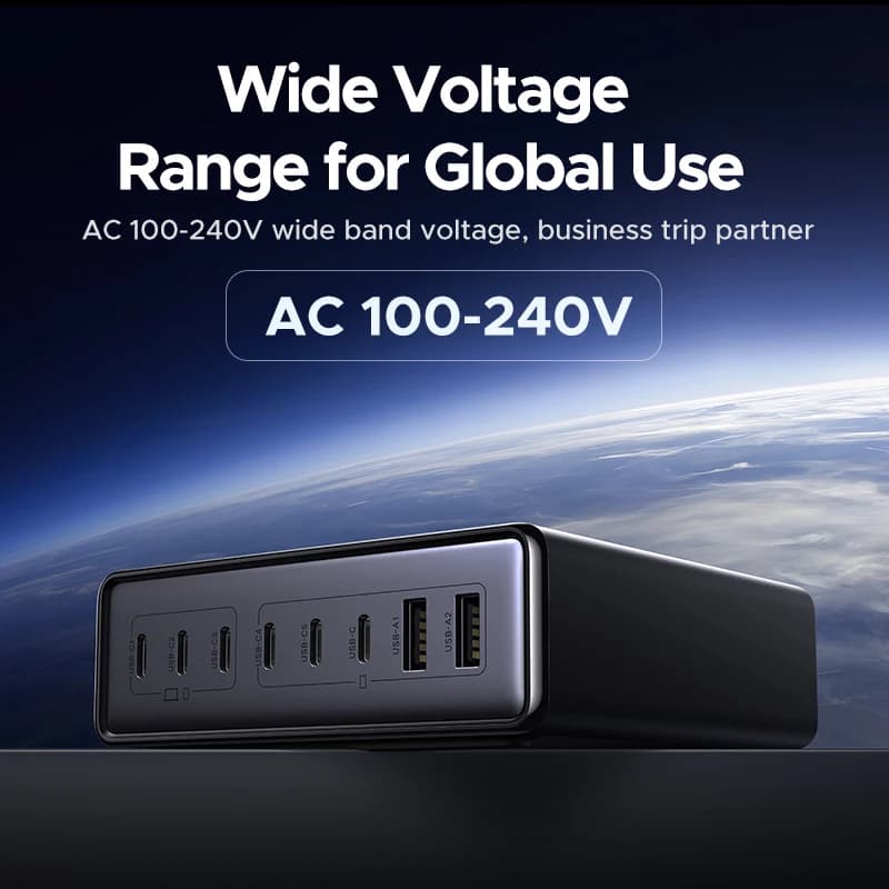 يوجرين شاحن 200 واط جان 8 في 1 حامل شحن سريع لسطح المكتب واللاب توب لهاتف آيفون 17 و16 و15 برو ماكس ماك بوك اير شاومي سامسونج تابلت - 6