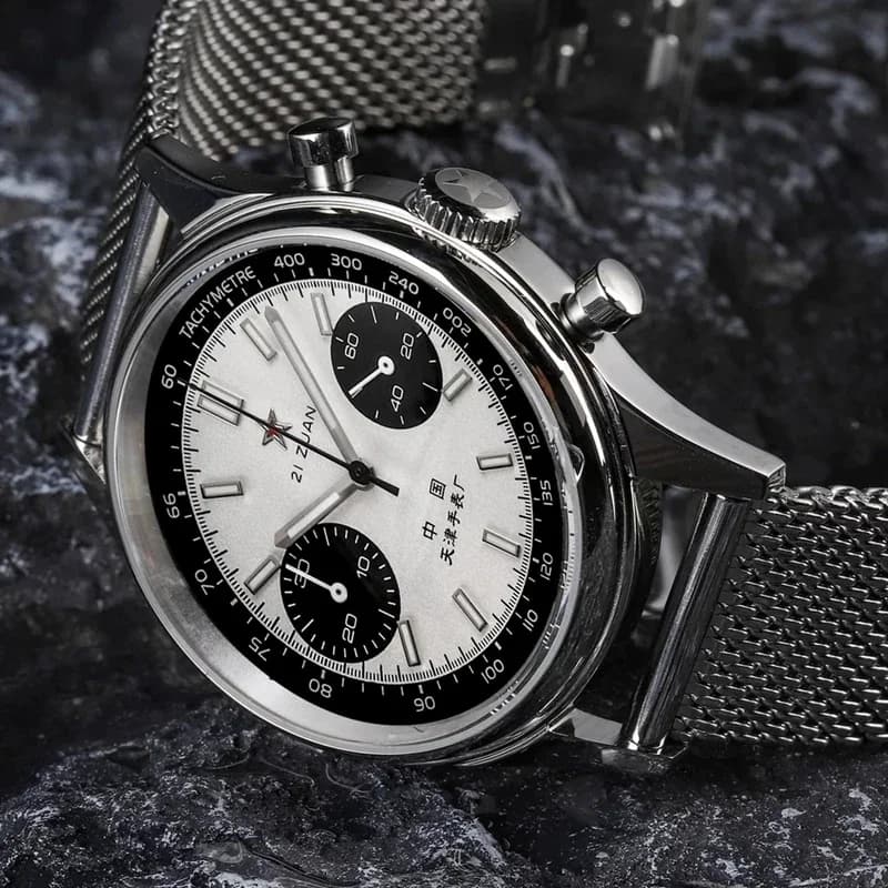 42 مللي متر الصين الطيران كرونوغراف كوارتز 1963 ساعة للرجال 21 Zuan الطيار مقاوم للماء قماش موضة فريدة من نوعها العسكرية الذكور ساعة - 3