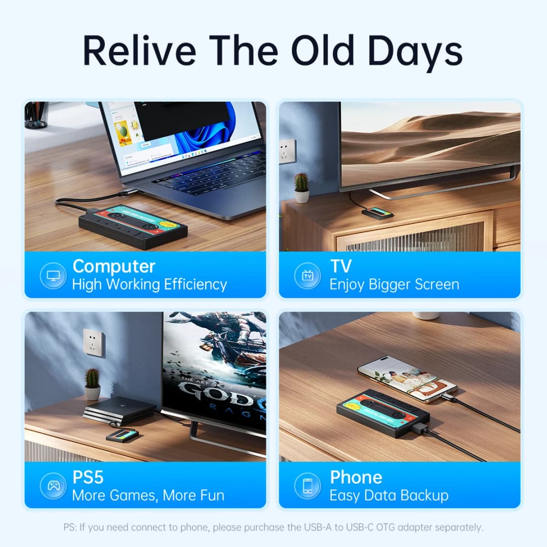 علبة ORICO خارجية لقرص صلب 2.5 بوصة، SATA إلى USB3.0، متوافقة مع أقراص SSD وHDD، مع منفذ Type C 3.0 - 2