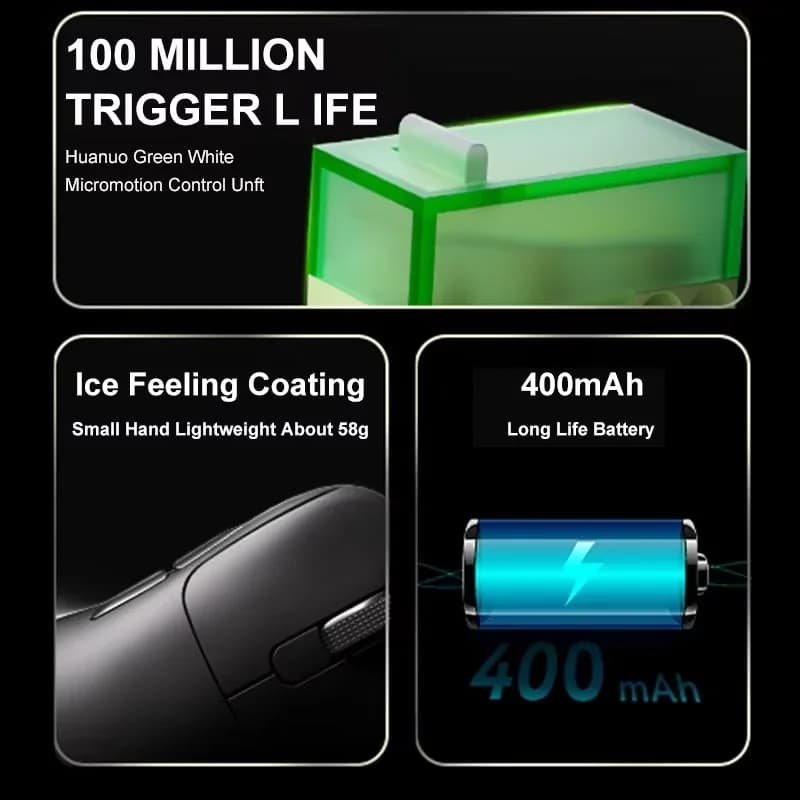 AJAZZ AJ179 APEX PAW3950 30000 ديسيبل متوحد الخواص 8 كيلو هرتز ماوس ألعاب لاسلكي مريح لليد اليمنى مع قاعدة شحن شاشة مغناطيسية RGB - 5