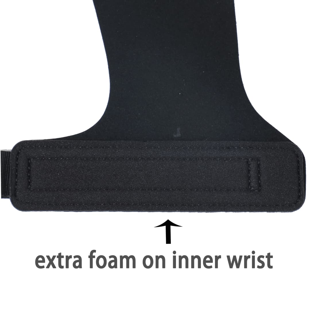 زوج من قبضات اليد من Hypalon بدون ثقوب لتمارين الكروس فيت السحب التدريب المتقاطع الجمباز حامي راحة اليد لرفع الأثقال - 5