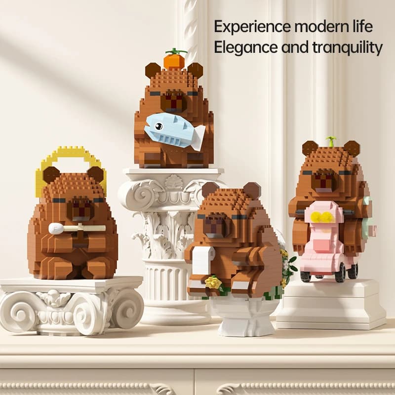 NEW Creative"Capybara Building Blocks Set-Cute Water Guinea Pig DIY Model | Fun STEM Toy for Kids & Adults",ideal birthday gifts - 5