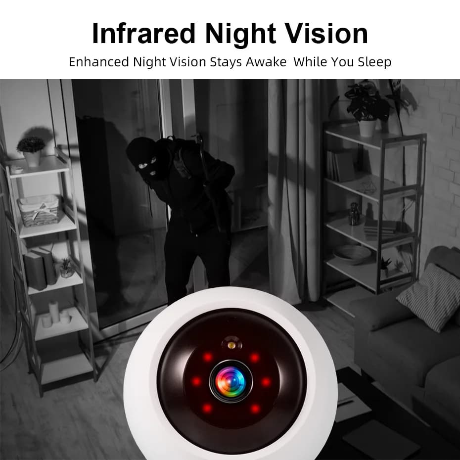 كاميرا Fuers بدقة 5 ميجابكسل بتقنية WiFi، Tuya الذكية للمنزل، داخلية لاسلكية، كاميرا مراقبة IP مع كشف الذكاء الاصطناعي وتتبع تلقائي، مراقبة أمنية للرضع - 5