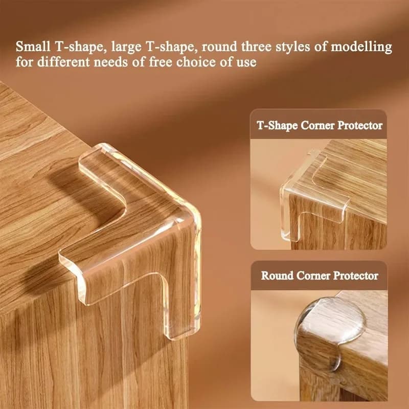 واقي حافة الطاولة من السيليكون لسلامة الأطفال، شفاف وناعم، مضاد للتصادم - 3
