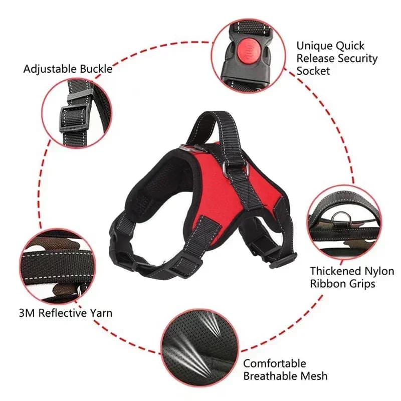 Adjustable Dog Harness Pet Large Dog Walk Out Harness Vest Collar for Small Medium Large Dogs Pets Accessories ﻿ - 2