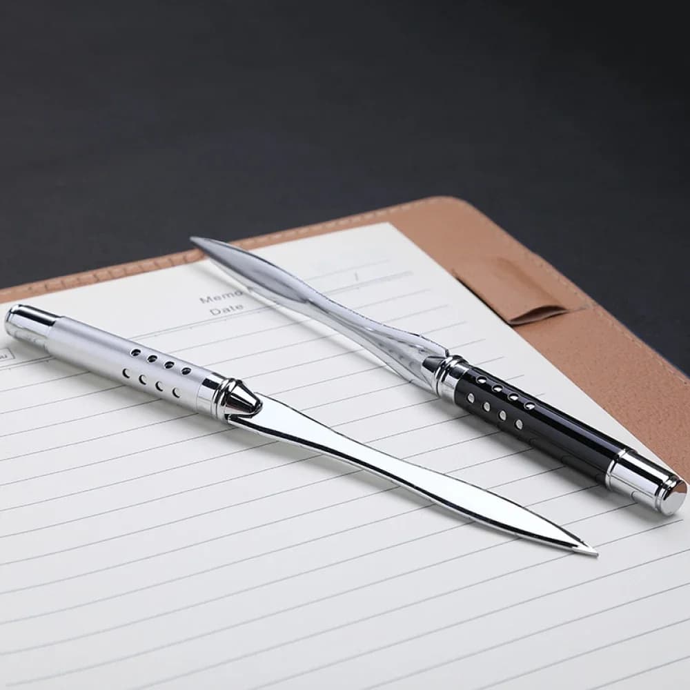 1pc envelope opening metal letter opener, metal cutting letter opener, creative office gifts gift cutting letter knife - 5