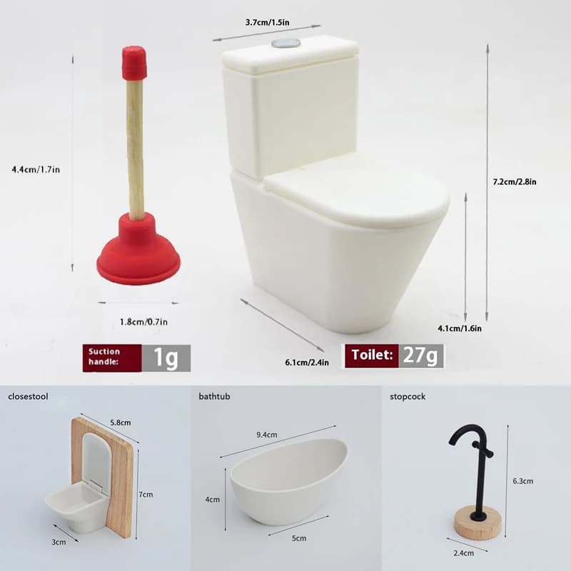 دمية محاكاة مقعد المرحاض خمر دمية الحمام الأبيض المرحاض بيت الدمية مصغرة الطفل التظاهر لعبة إكسسوارات دمي