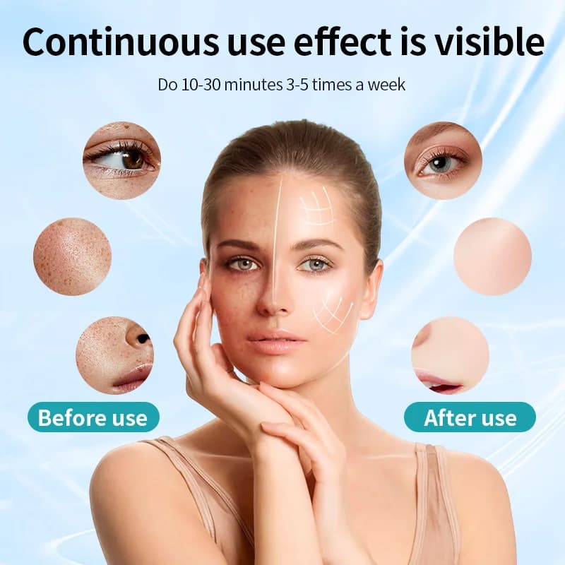 7 Color LED Face Mask with Neck Wireless Portable Red Light Therapy for Anti-Aging, Wrinkles, Skin Rejuvenation, Home Use - 4