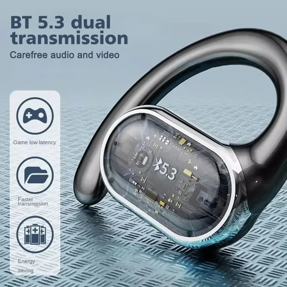 سماعات أذن X91 OWS مع خطاف أذن بلوتوث 5.3 زمن وصول منخفض سماعة رأس رياضية للألعاب ستيريو HiFi سماعات أذن لتقليل الضوضاء - 5