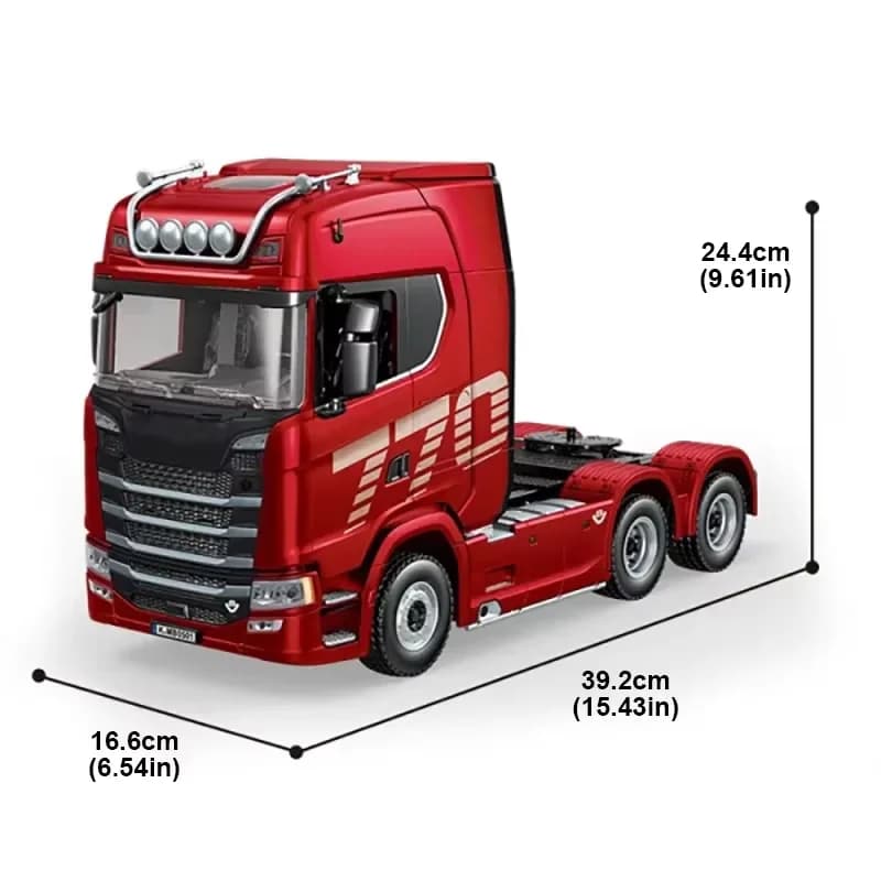 HUINA 770S مركبة تحكم عن بعد مقطورة جرار 1/18 سيارة تحكم عن بعد 19 قناة - 4