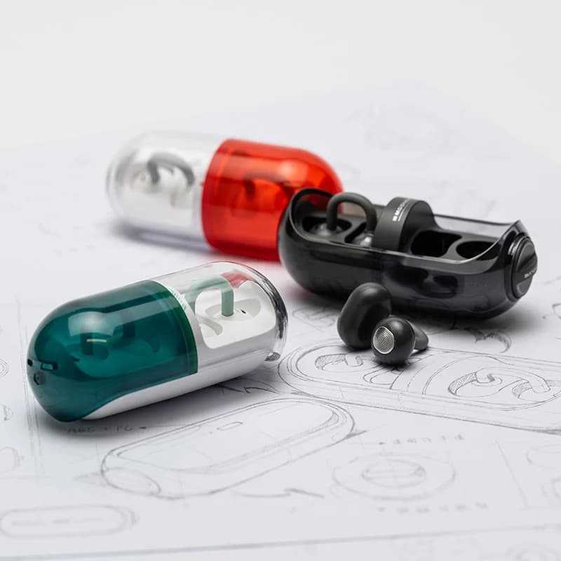 سماعات Moondrop Pill اللاسلكية سماعات أذن مفتوحة بلوتوث 6.0 OWS سماعات أذن معلقة IPX4 مشبك أذن مفتوح مدمج AI ENC - 5
