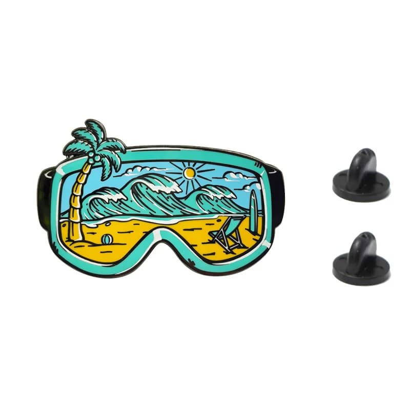 Travel Collection Brooch Hike Bag Mountain Camera Wild Map Car Outdoor Camp Heart Nature Scenery Metal Badge Lapel Pins Jewelry - 4