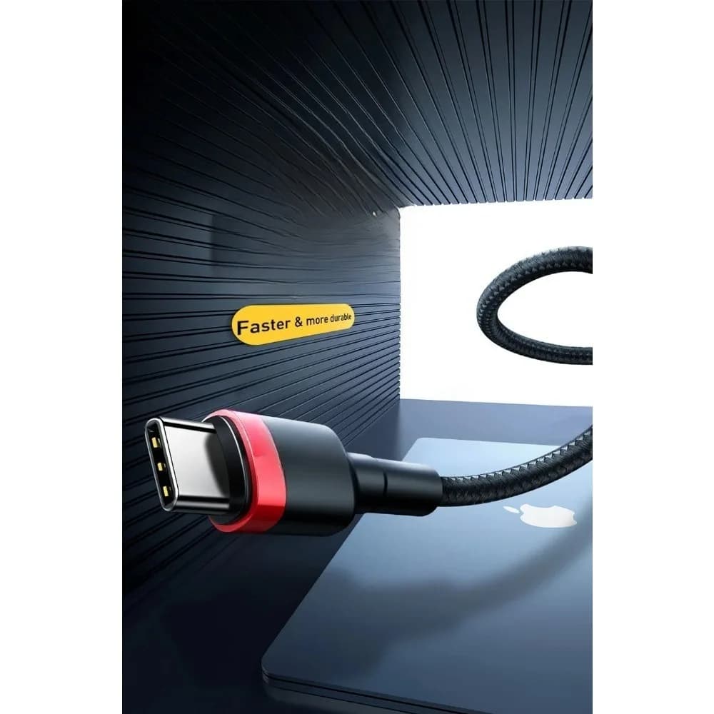 Baseus USB نوع C إلى USB C كابل آيفون 17 16 100 واط/5A PD شحن سريع شاحن الحبل لماك بوك Xiaomi سامسونج نوع C كابل - 6